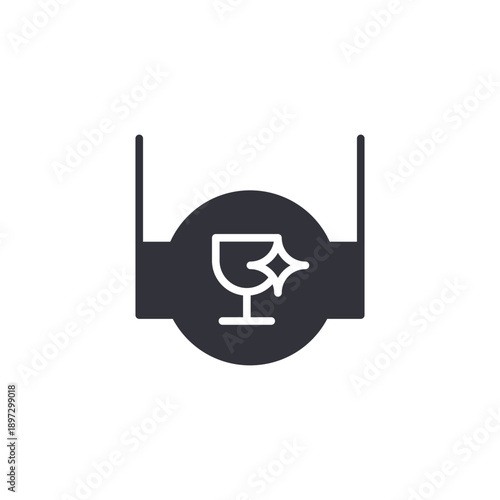 Wireless router with celebration symbol icon representing virtual party and online streaming event.