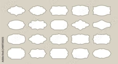 Badge icon Frame border tag vector stock illustration