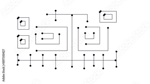 Vector design Network technology and Connection  High tech circuit board connection system.Vector abstract technology