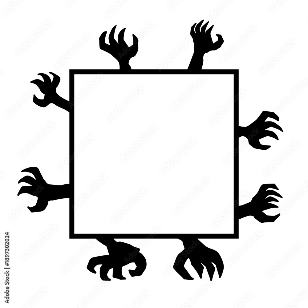 Fototapeta premium creepy hand frame