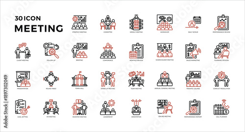 Business Meeting Activities and Corporate Discussion