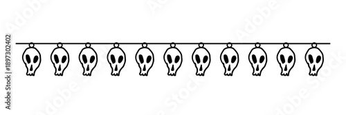 skull border line