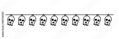 skull border line