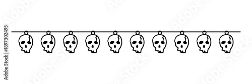 skull border line