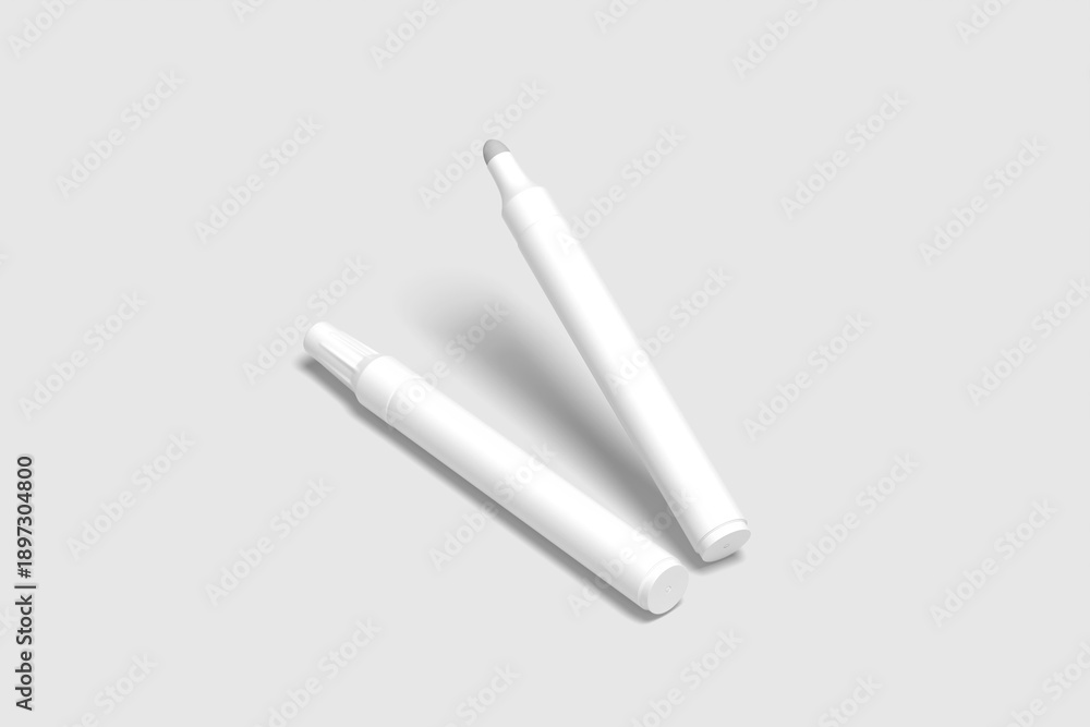 Fototapeta premium Blank Paint Marker Mockup with white background, 3d rendered