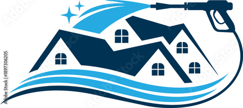 House Wave Property vector Logo Design Real Estate Icon