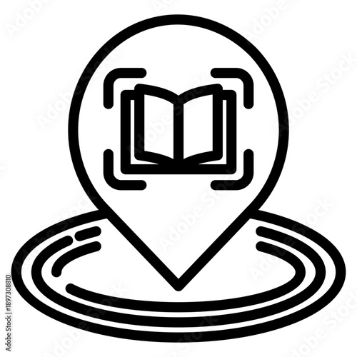 Library Zone Icon For Design Elements