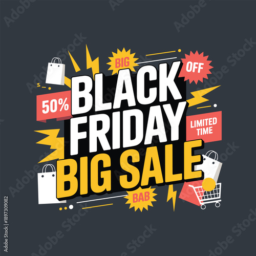 Black Friday Big Sale Promotional Banner Design