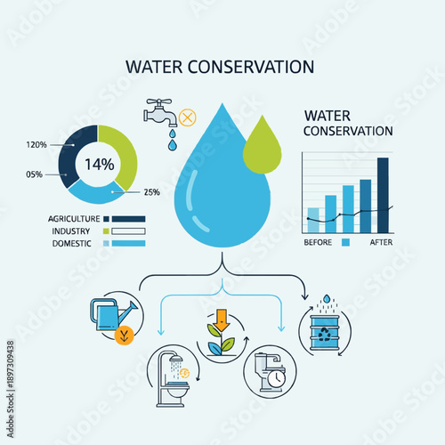 Visualizing the vital concept of sustainable water management through efficient resource utilization strategies and environmental protection principles for a greener future