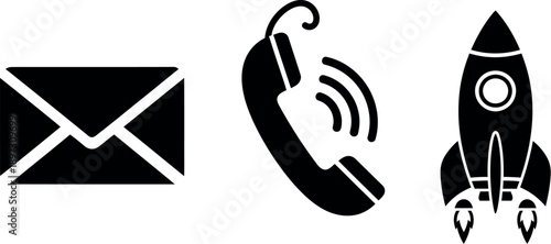 Communication and launch symbols in simple design