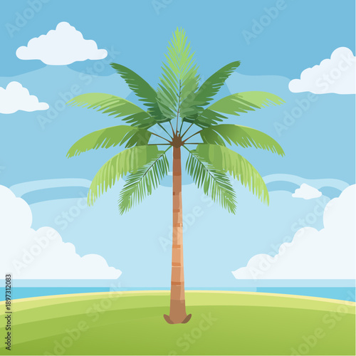 ヤシの木のイラスト（ベクター素材）