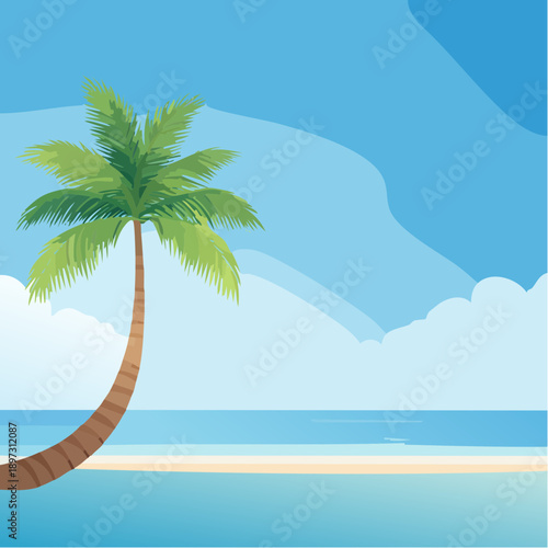 ヤシの木のイラスト（ベクター素材）