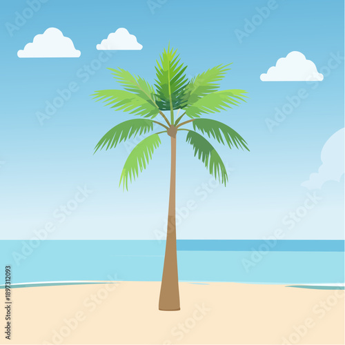 ヤシの木のイラスト（ベクター素材）