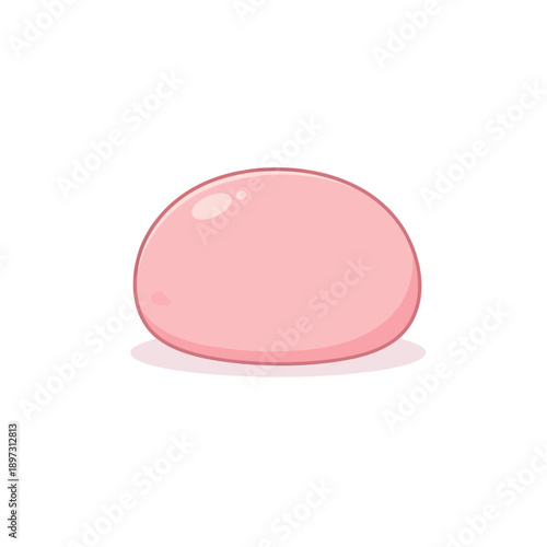 Cute Pink Goo Blob Cartoon Vector Graphic Element