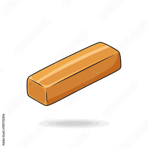 Single caramel candy bar sweet dessert illustration