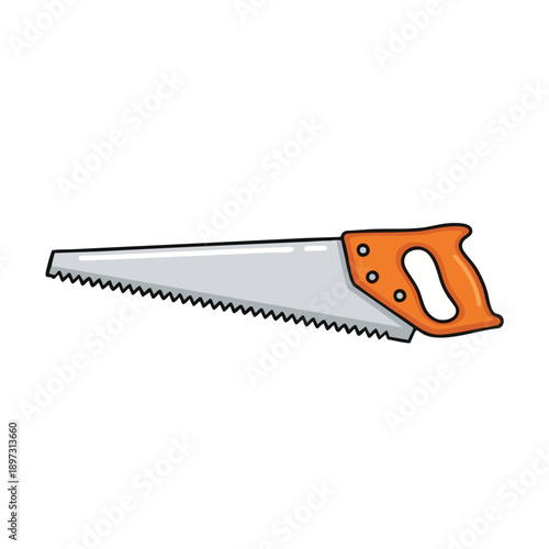 Hand Saw with Orange Handle