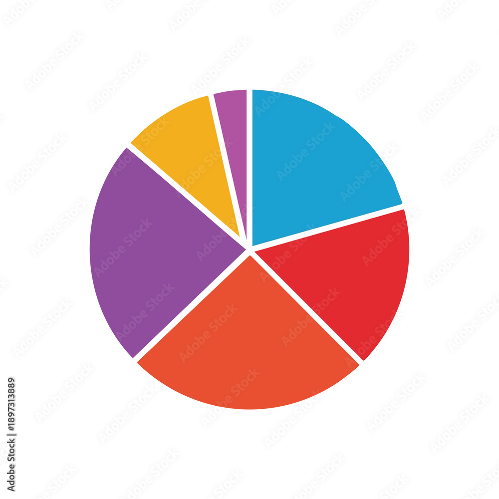 Obraz premium Colorful Pie Chart Segmentation