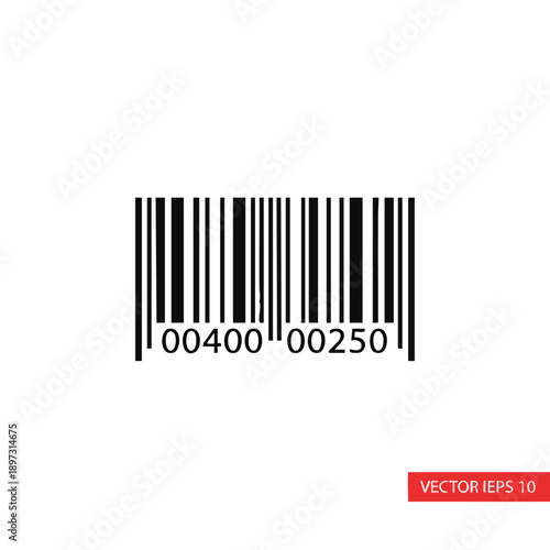 Barcode Illustration on White Background