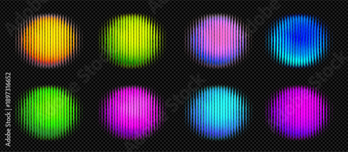 Circle gradient blob with fractal glass abstract and png neon chromatic. Set light pattern with palette violet gradation and background element vector. Effect green circle with bubble pink.