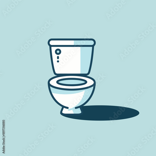 sitting toilet vector illustration