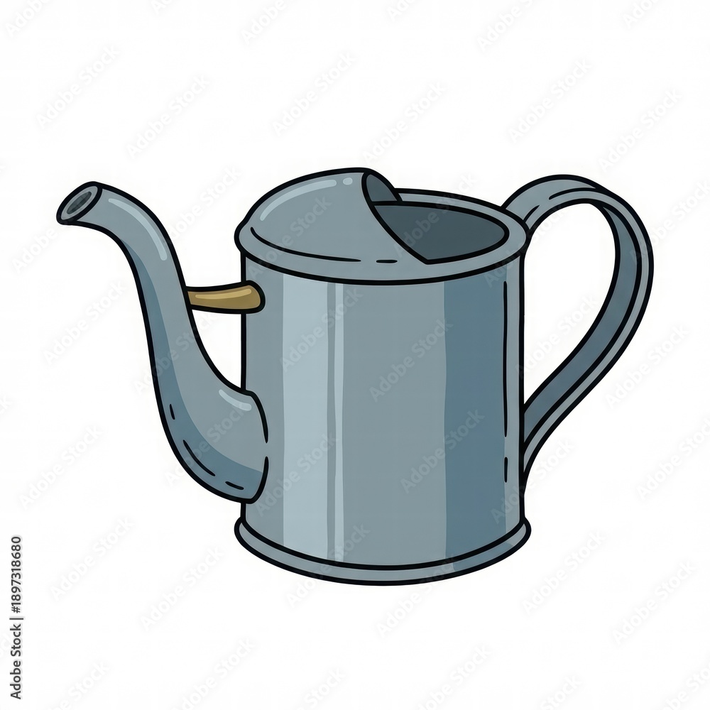 Fototapeta premium Vintage Metal Watering Can Illustration