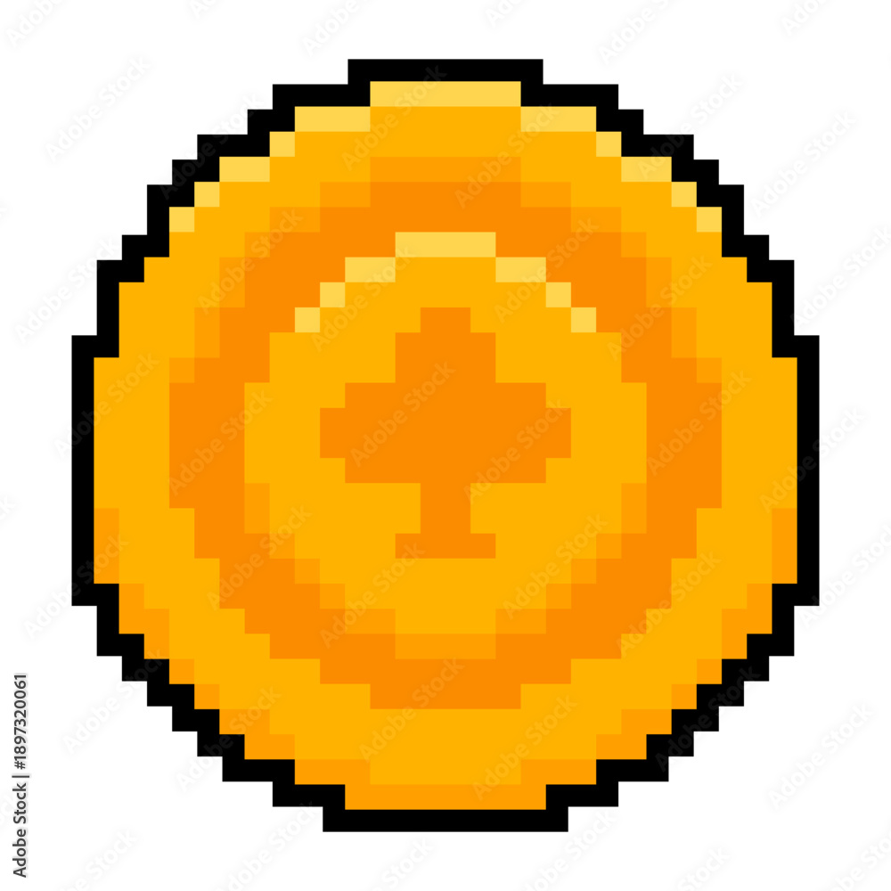 Obraz premium pixel club coin