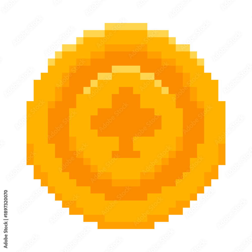 Obraz premium pixel club coin