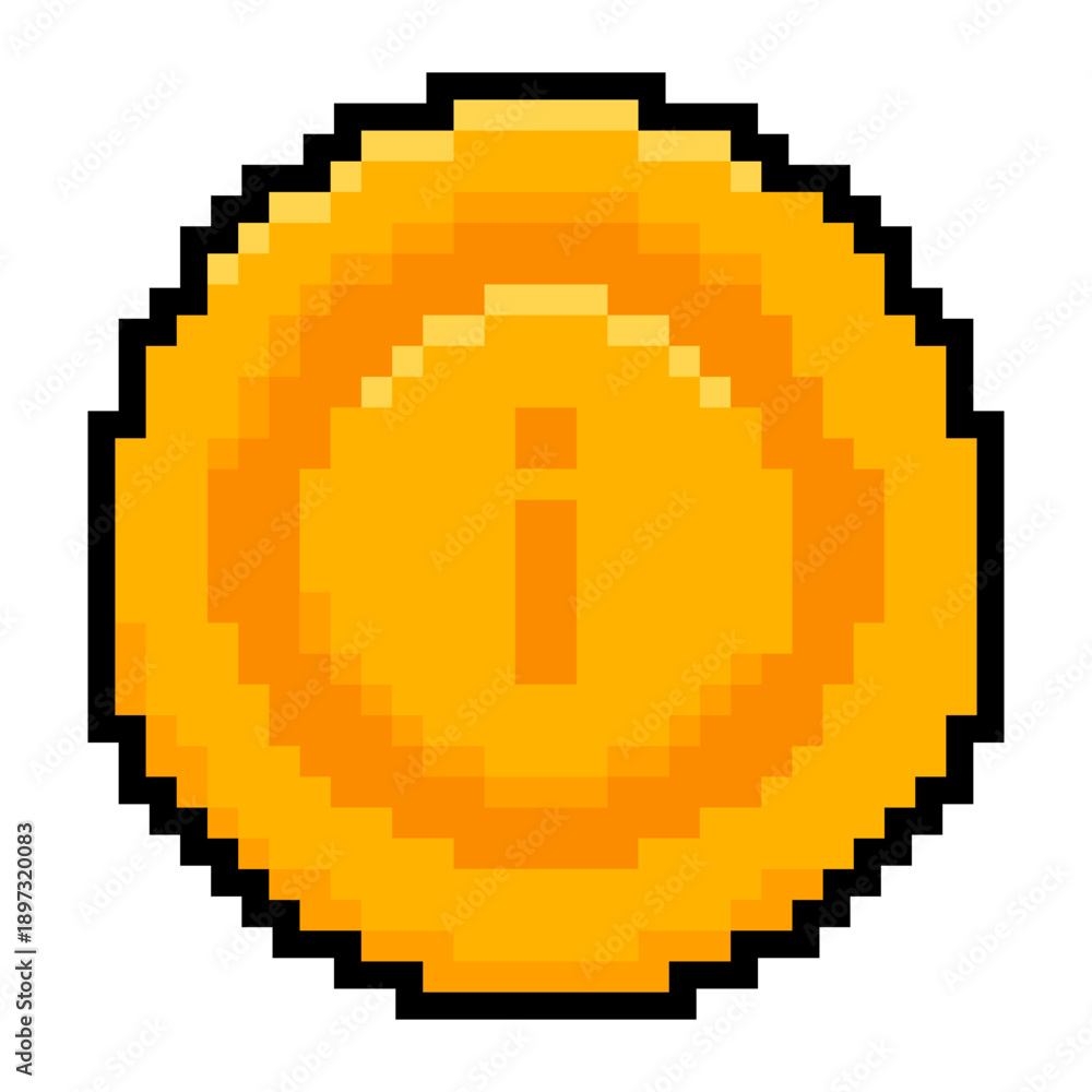 Obraz premium pixel coin