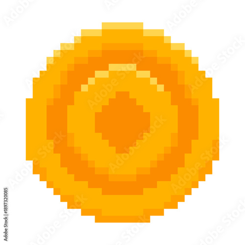 pixel diamond coin