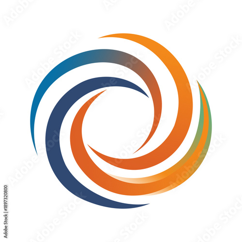Swirling Vector Vortex: A dynamic and abstract vector illustration showcasing a spiral design of blended colors, symbolizing movement, energy, and innovation.