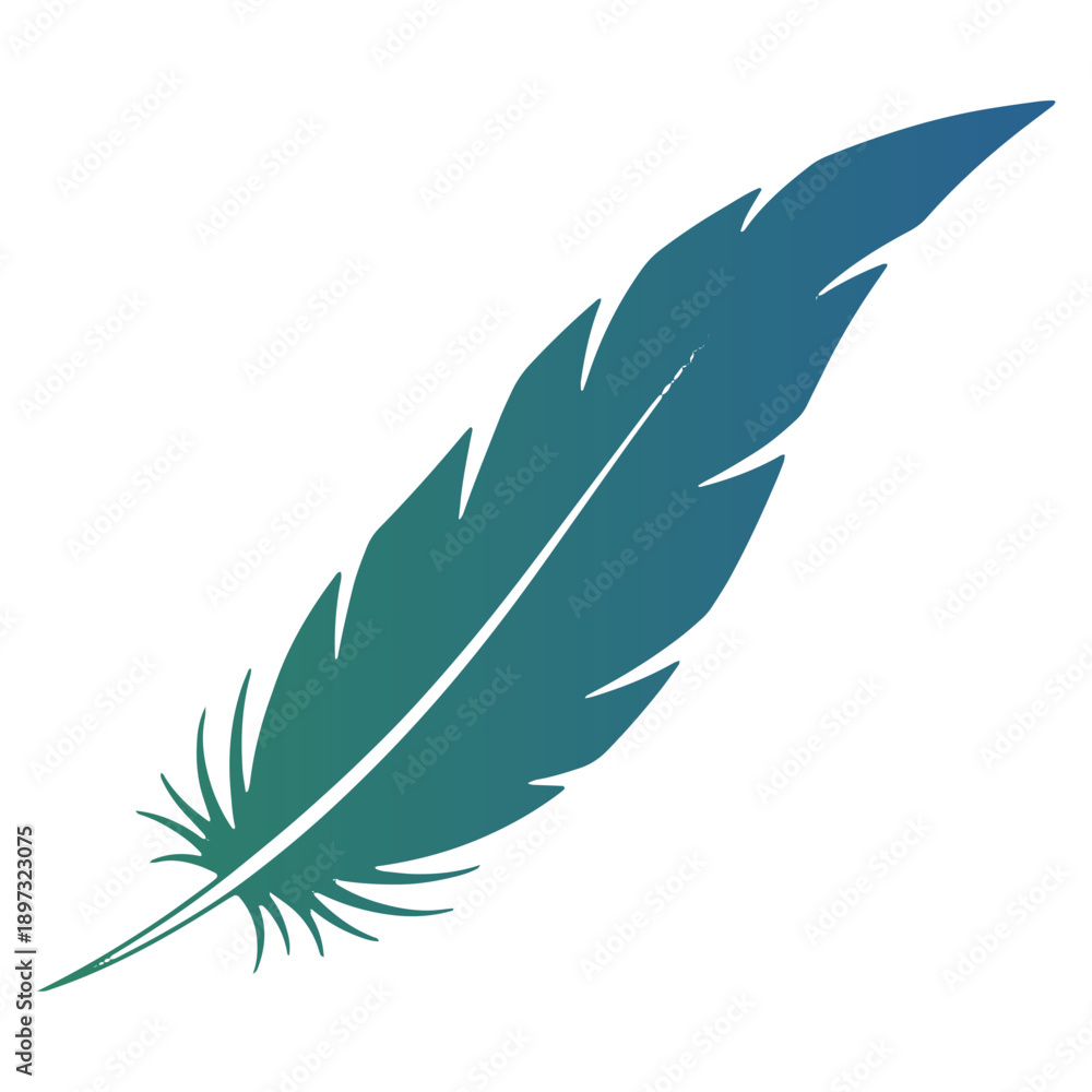 Fototapeta premium Colorfull Bird Feather Icon
