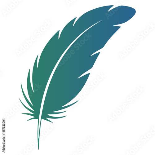 Colorfull Bird Feather Icon