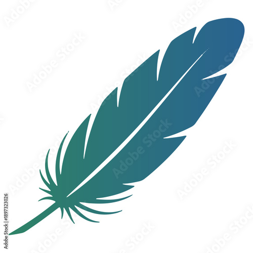 Colorfull Bird Feather Icon