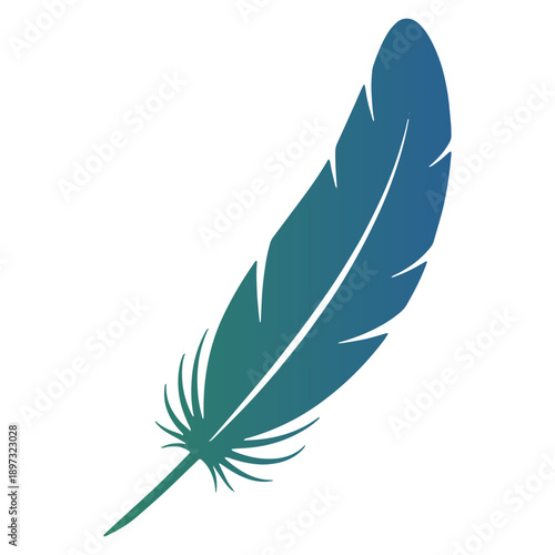 Colorfull Bird Feather Icon