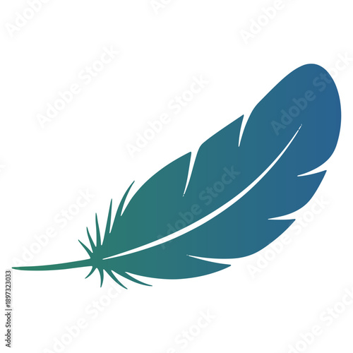 Colorfull Bird Feather Icon