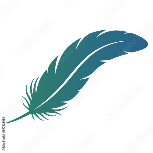 Colorfull Bird Feather Icon