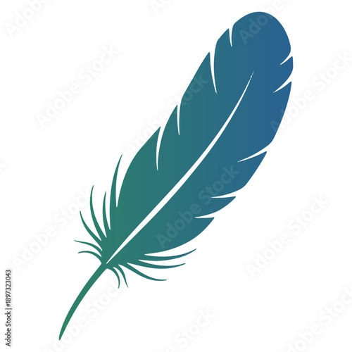 Colorfull Bird Feather Icon