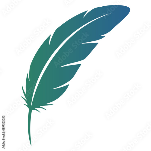 Colorfull Bird Feather Icon