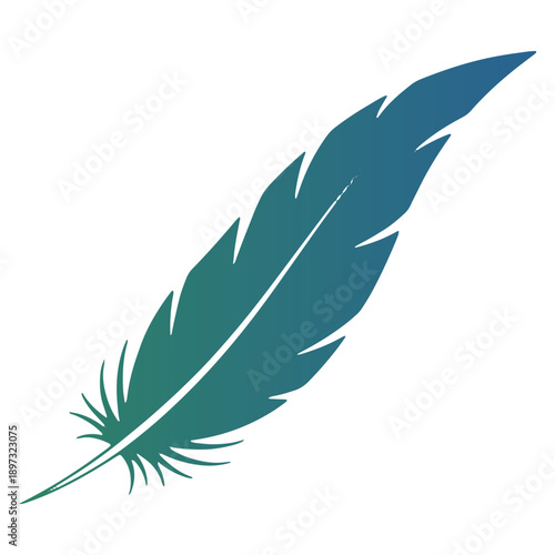 Colorfull Bird Feather Icon