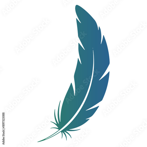 Colorfull Bird Feather Icon