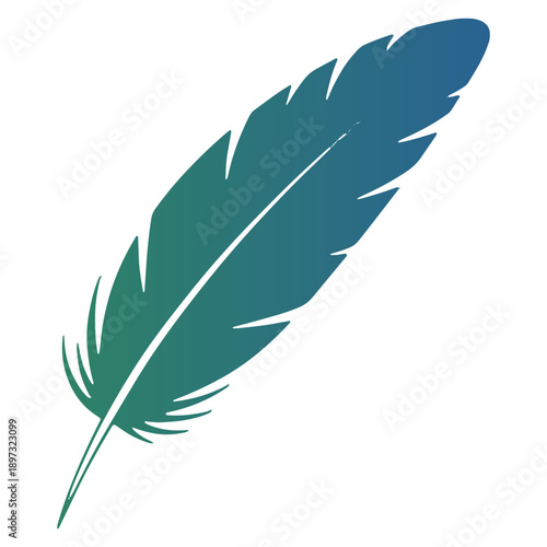 Colorfull Bird Feather Icon