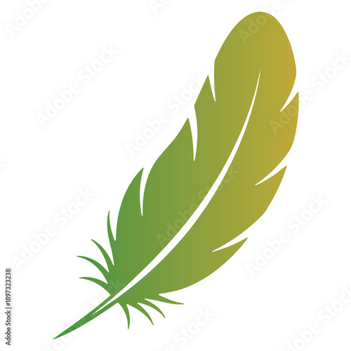 Colorfull Bird Feather Icon