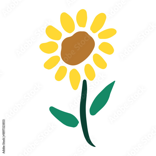 hand drawn sunflower