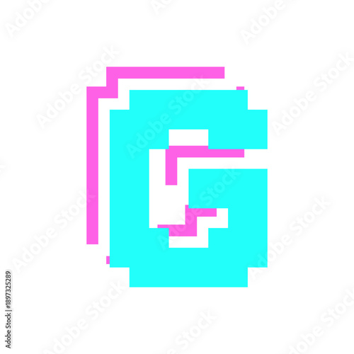 glitch letter g