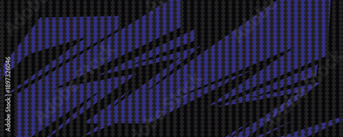 sports background, banner design in blue and black with pointed shapes and empty space. brush stroke pattern