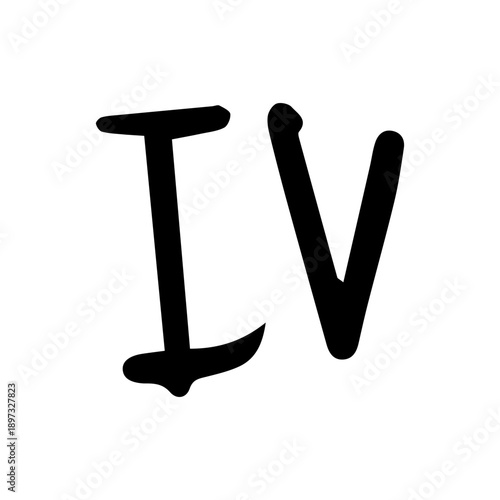 hand drawn roman number