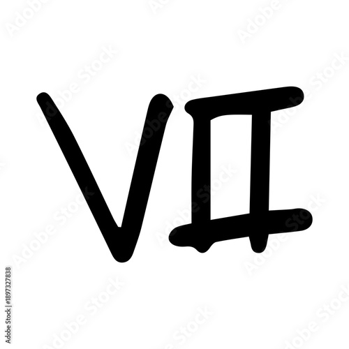 hand drawn roman number