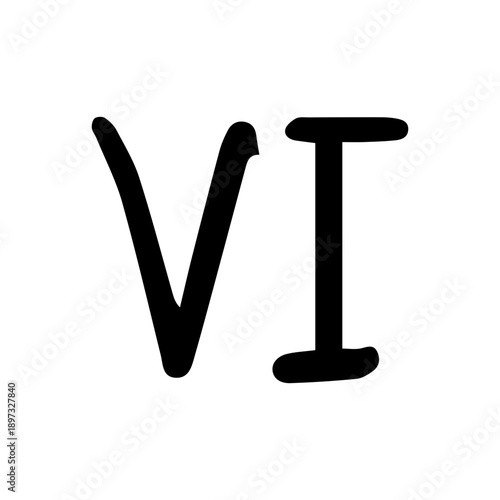 hand drawn roman number