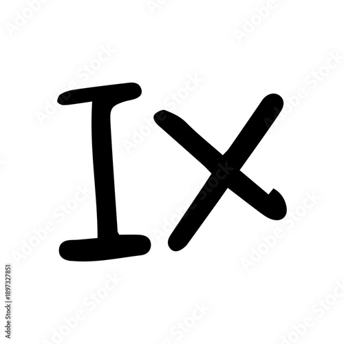 hand drawn roman number