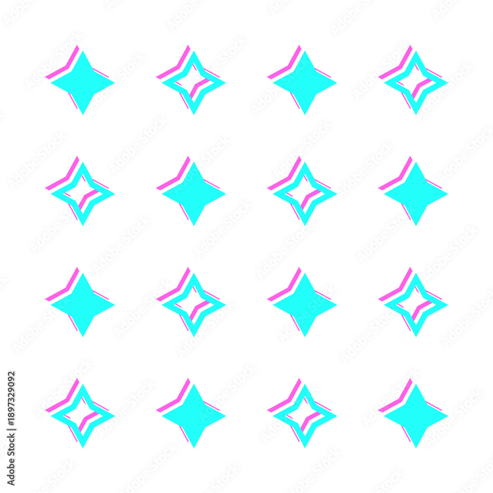 Obraz premium glitch shape pattern